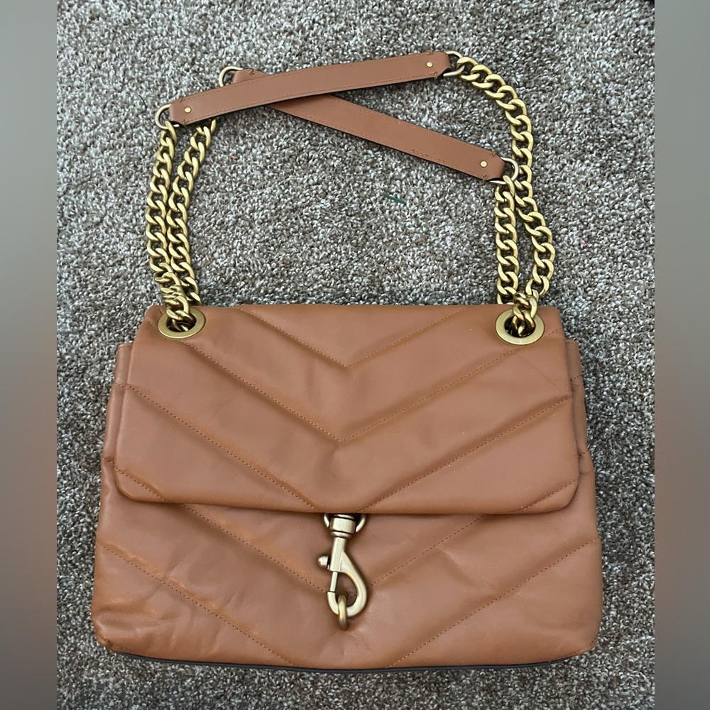 NWT Rebecca Minkoff Camel Leather Shoudler Bag